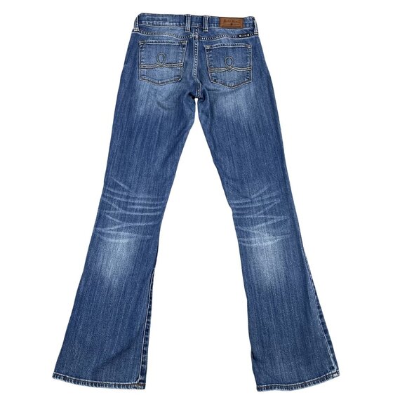 Lucky Brand Jeans Womens 2 Blue Sofia Boot Faded Low Rise Stretch - Picture 1 of 10